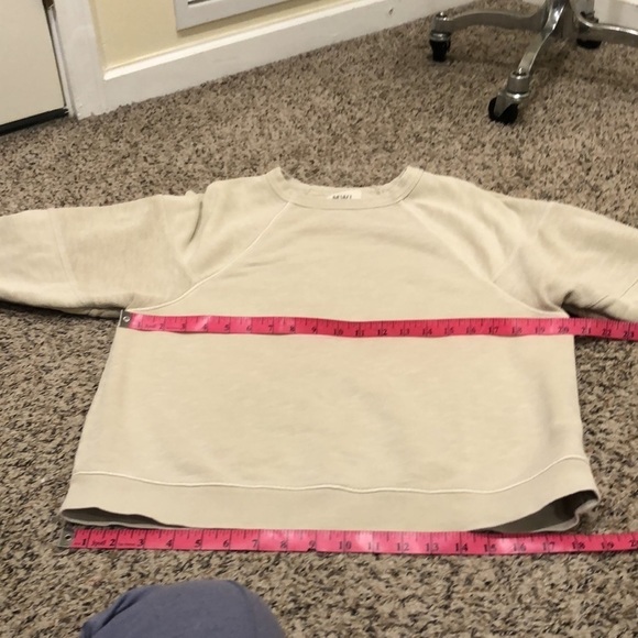 Madewell MWL Oversized Raglan Sweatshirt Size Small Beige - Picture 8 of 10